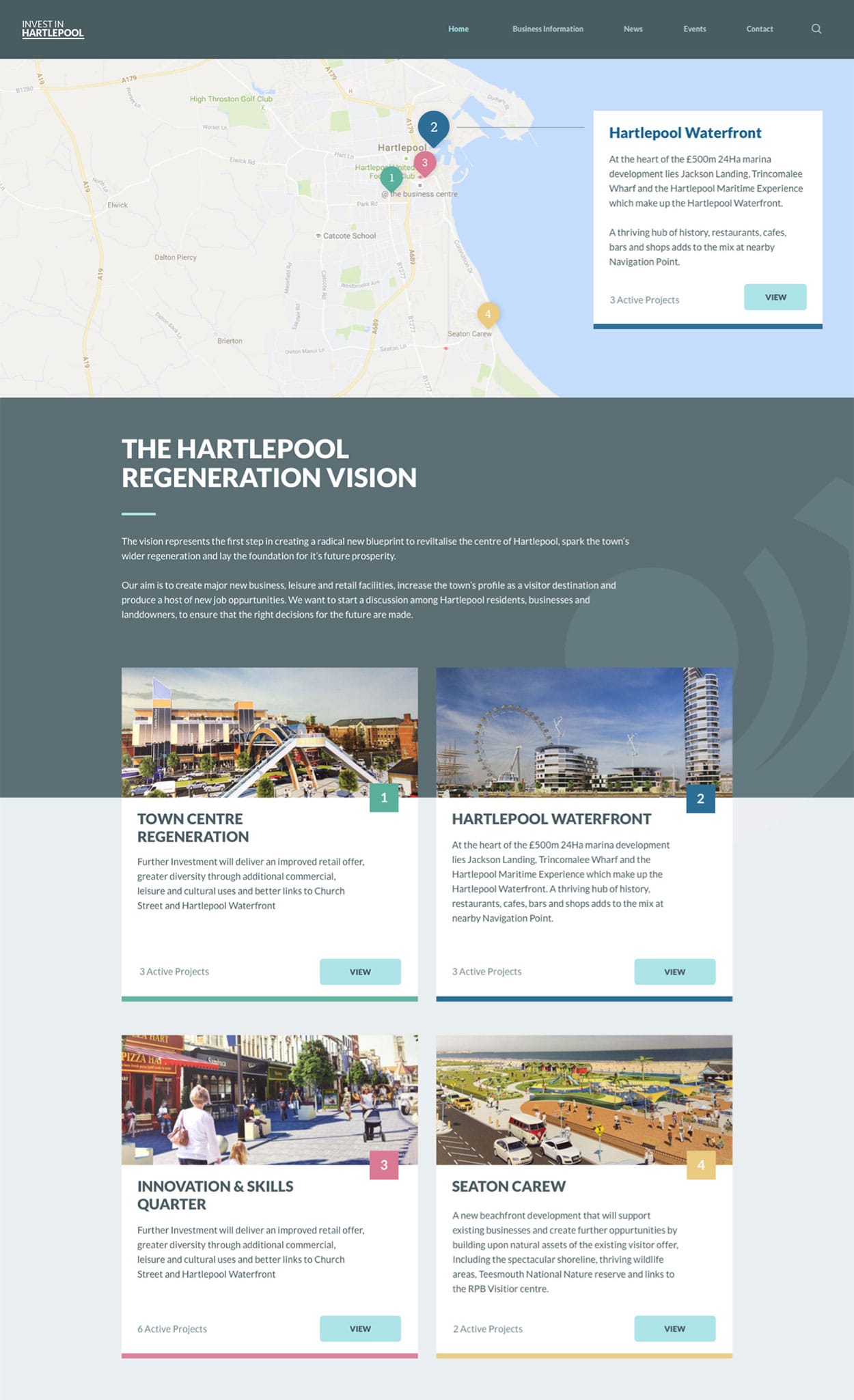 Hartlepool Council Regeneration Portal screenshot